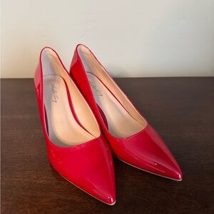 Red Patent Pumps